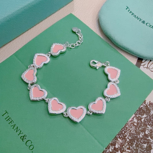 Return to Tiffany Pink Heart Tag Bracelet