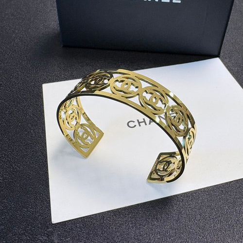 CC Wide Gold Bracelet