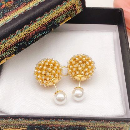 CD Tribales Faux Pearl Earrings