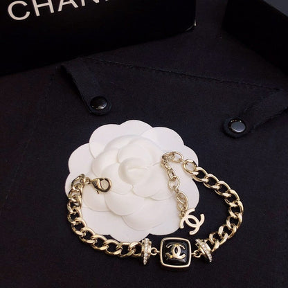 CC Black Logo Gold Chain Bracelet