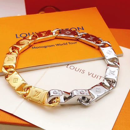 Louis Yellow & White Gold Chain Bracelet