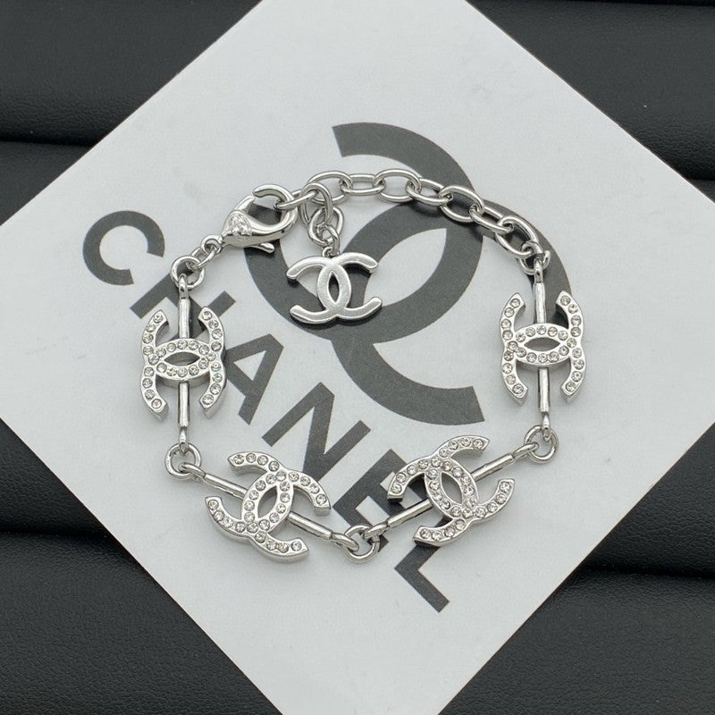 18K CC Diamond Gold Bracelet