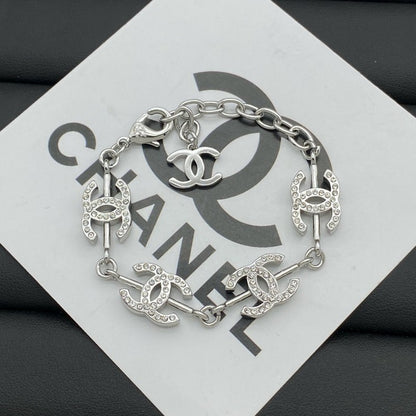 18K CC Diamond Gold Bracelet