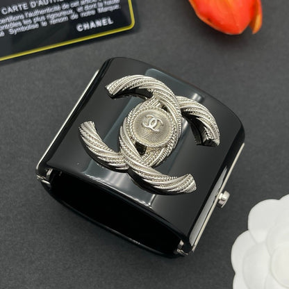 CC Gold Black Resin Bracelet