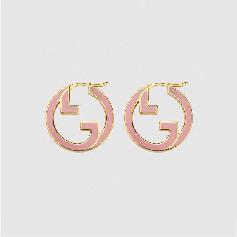 GG Pink Hollow Earrings