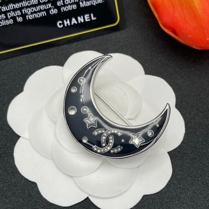 CC Moon Gold Brooch