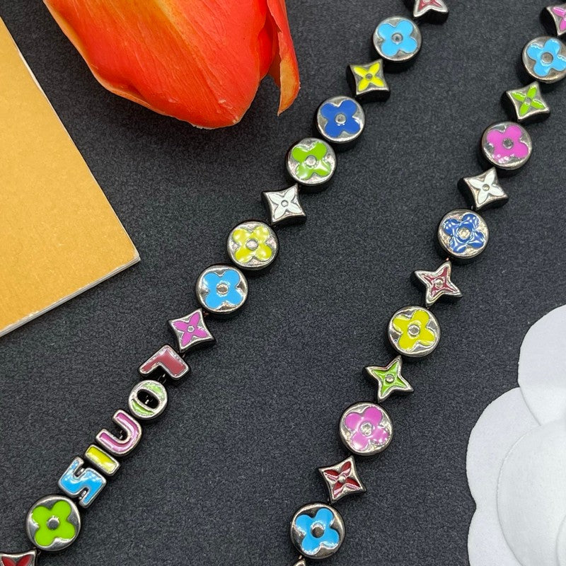 Louis Color Script Gold Necklace