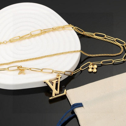 Louis Pink Crystal Necklace