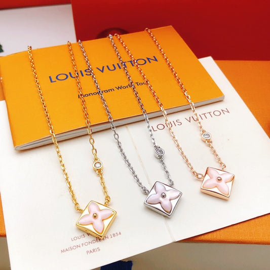 18K Louis Pink Blossom Necklace
