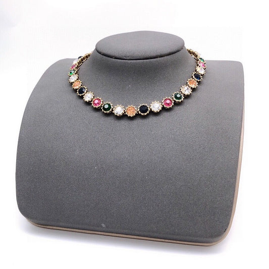GG Color Crystal Gold Necklace