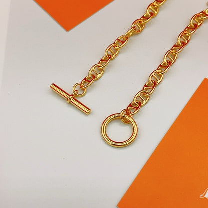 Herm Cache Coeur Chain Gold Necklace
