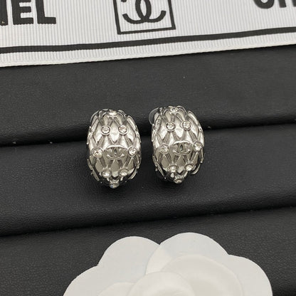 CC Feather Diamond Earrings