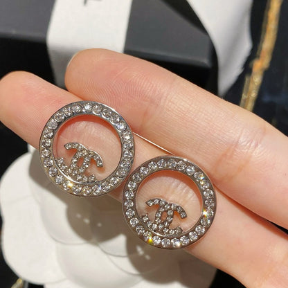 CC Round Diamond Earrings
