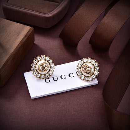 GG Flower Crystals Earrings