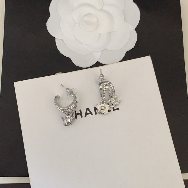 CC Flower Diamond Earrings