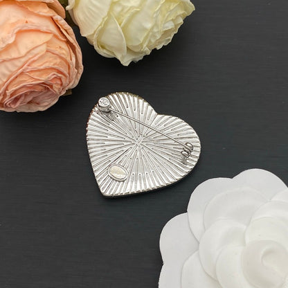 CC Heart Gold Brooch