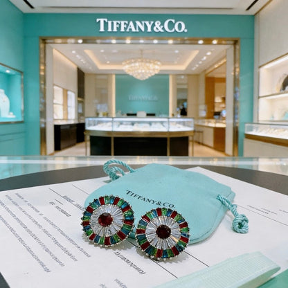 T Color Crystal Earrings