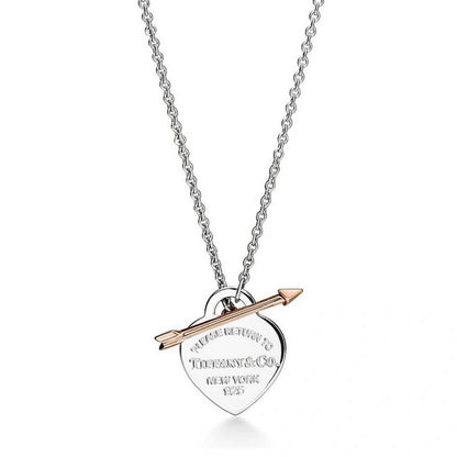 18K Tiff Heart Bow Necklace
