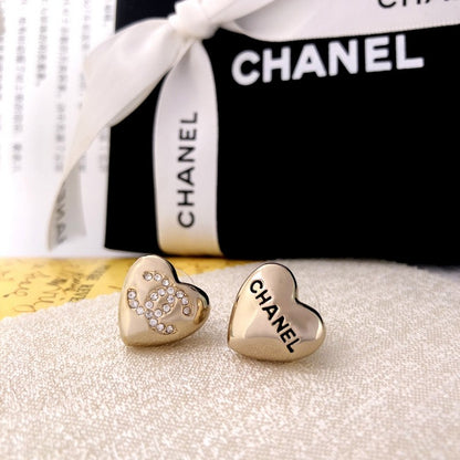 CC Diamond Heart Earrings