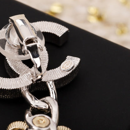 CC Crystal Drop Long Earrings