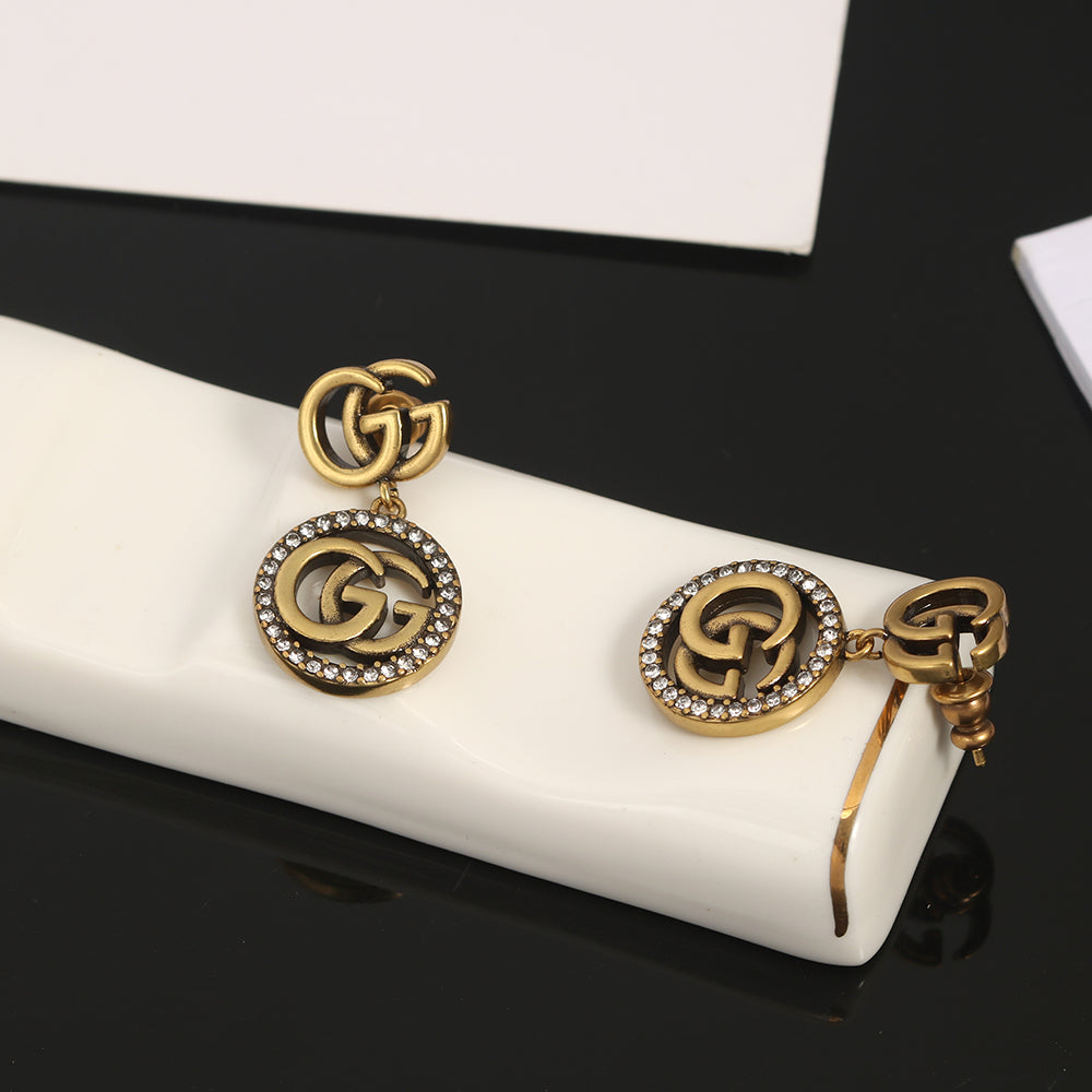 GG Crystals Vintage Earrings