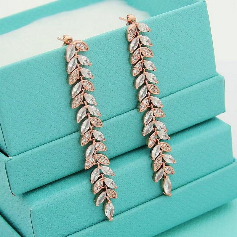 T Victoria Diamond Vine Drop Earrings