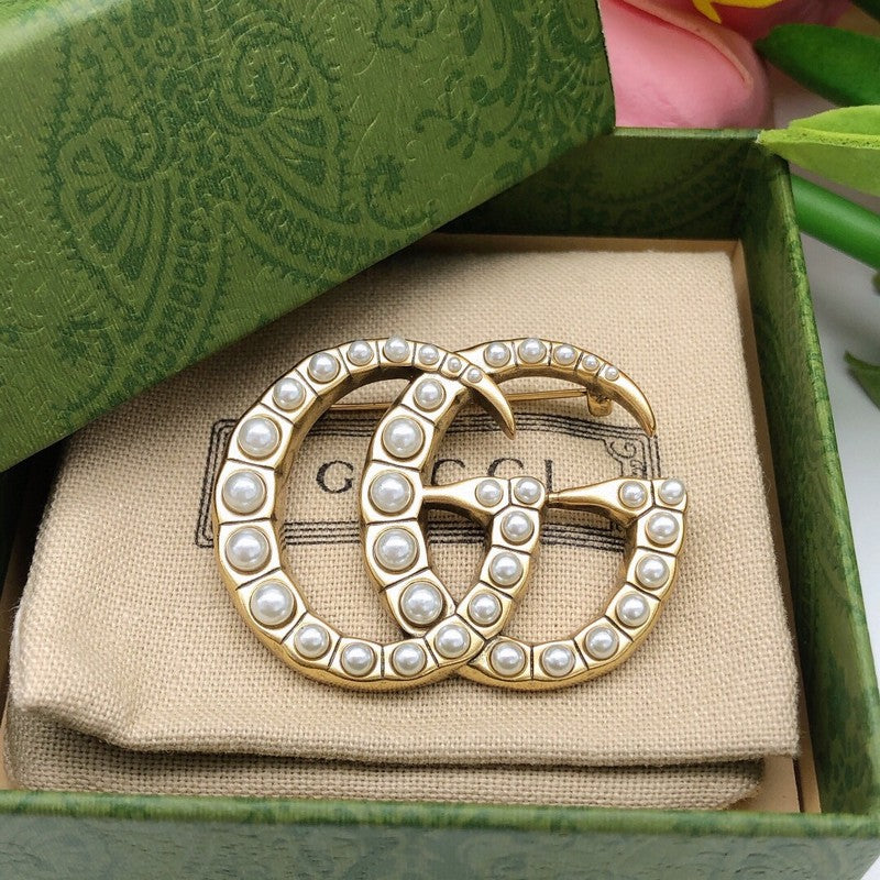 GG Pearl Brooch