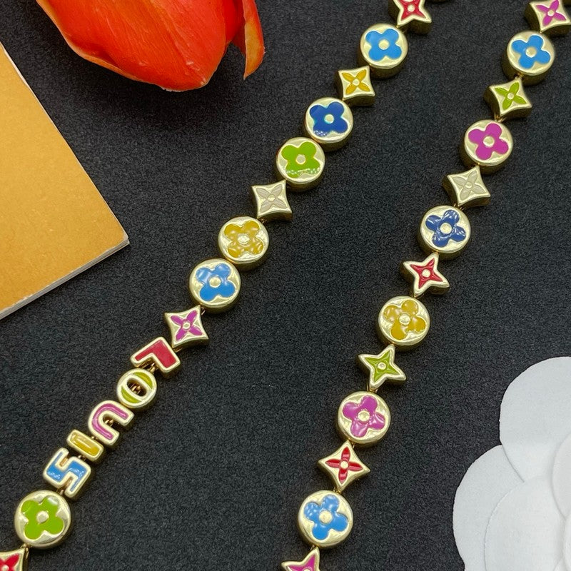Louis Color Script Gold Necklace