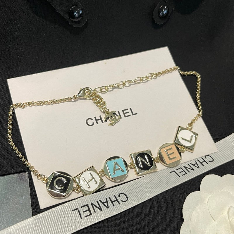 CC Color Logo Choker Necklace