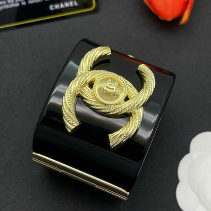CC Gold Black Resin Bracelet