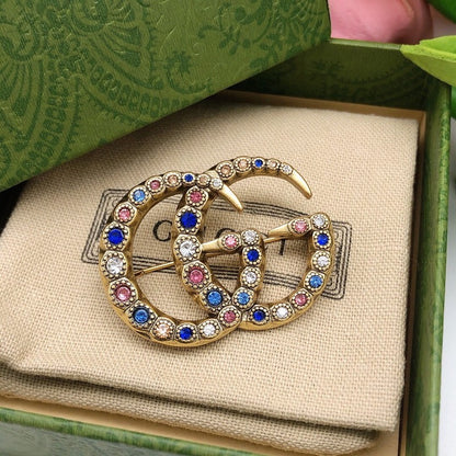 GG Color Crystal Brooch