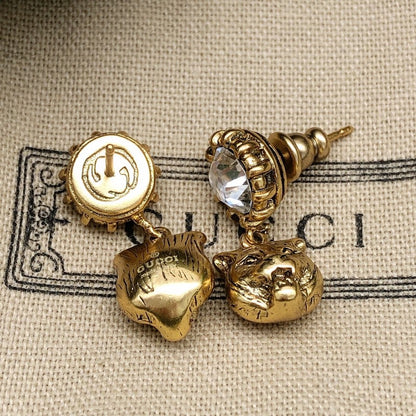 GG Tiger Crystal Earrings
