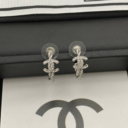 18K CC Coco Diamond Earrings