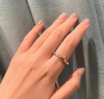 Tiff Lock Diamond Rose Gold Ring