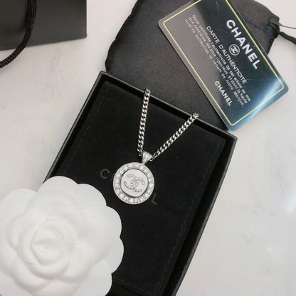CC Black & White Diamond Gold Necklace