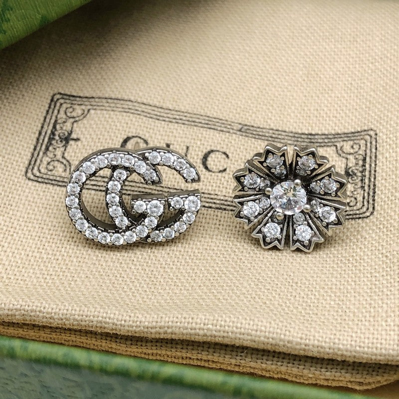 GG Diamond Flower Earrings