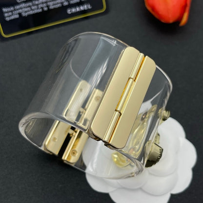 CC Gold Transparent Resin Bracelet