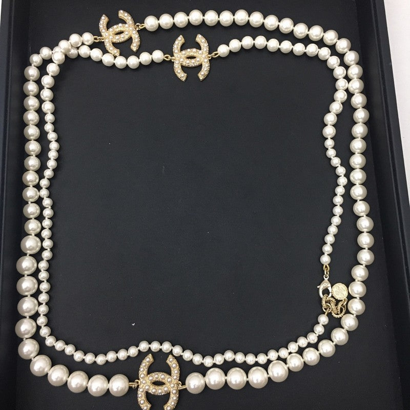 CC 100th Anniversary Pearl Long Necklace