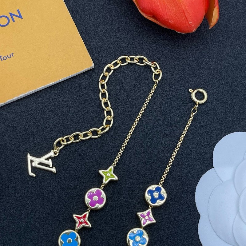 Louis Color Script Gold Necklace