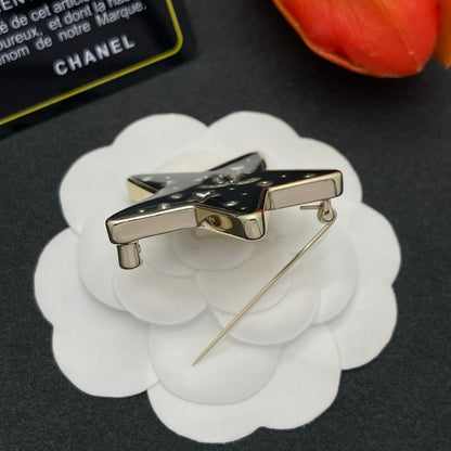 CC Star Gold Brooch