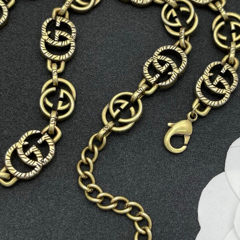 GG Interlocking G Twist Gold Necklace