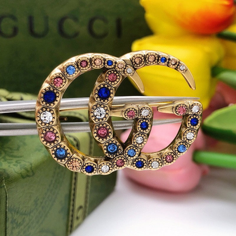 GG Color Crystal Brooch