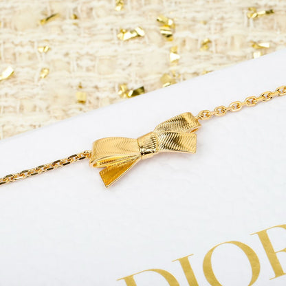 CD Bow Tie Diamond Necklace