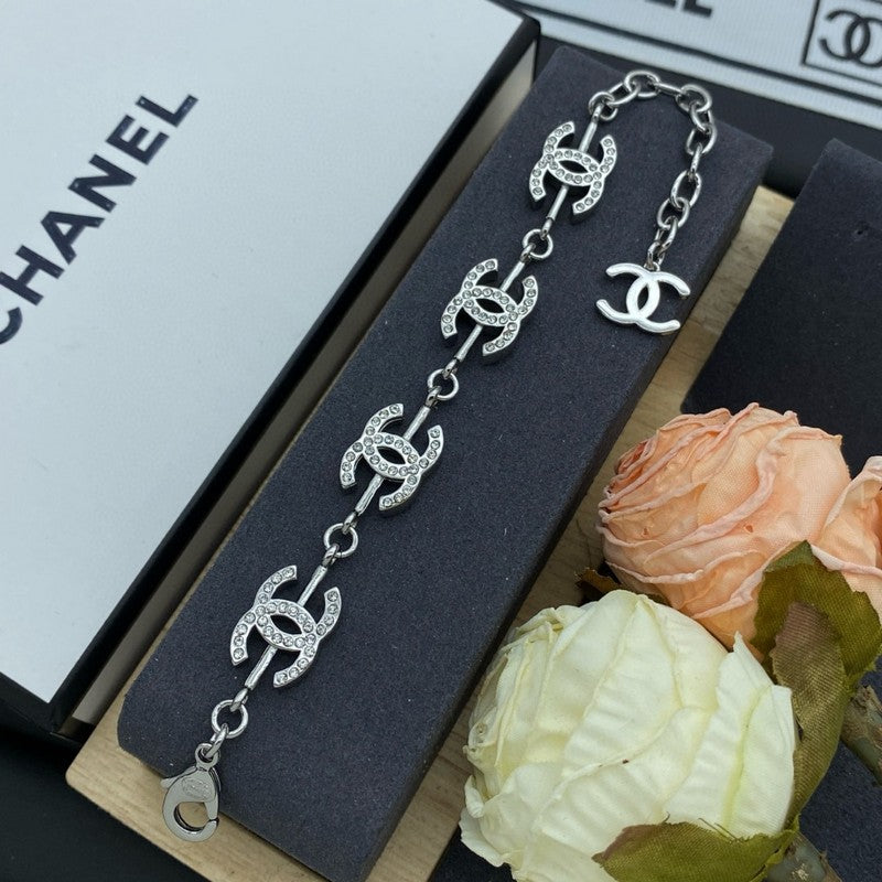 18K CC Diamond Gold Bracelet