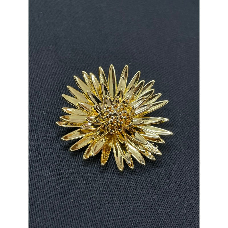 CC Flower Gold Brooch