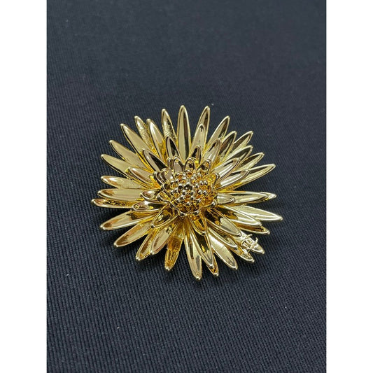CC Flower Gold Brooch