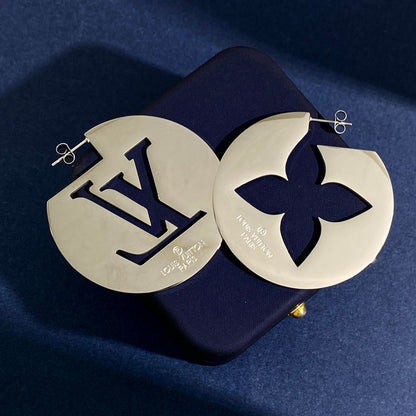 Louis Logo Round Earrings
