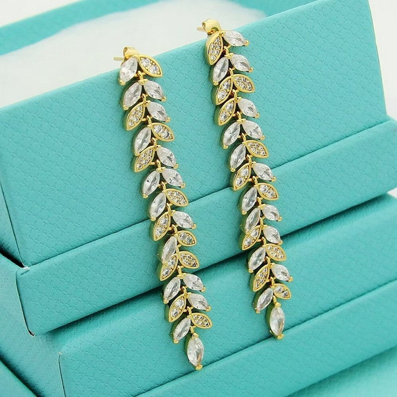 T Victoria Diamond Vine Drop Earrings