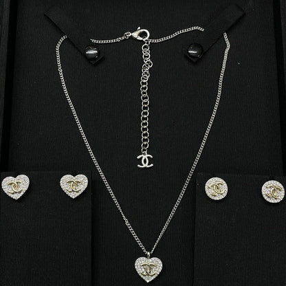 CC Diamond Heart Necklace