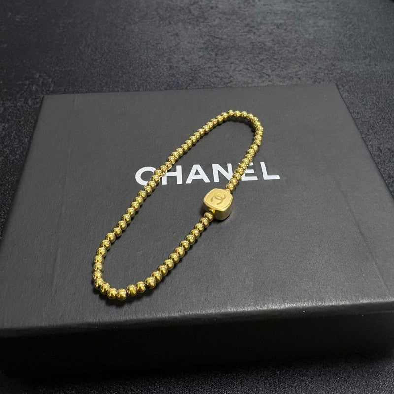 CC Gold Beads Chain Bracelet